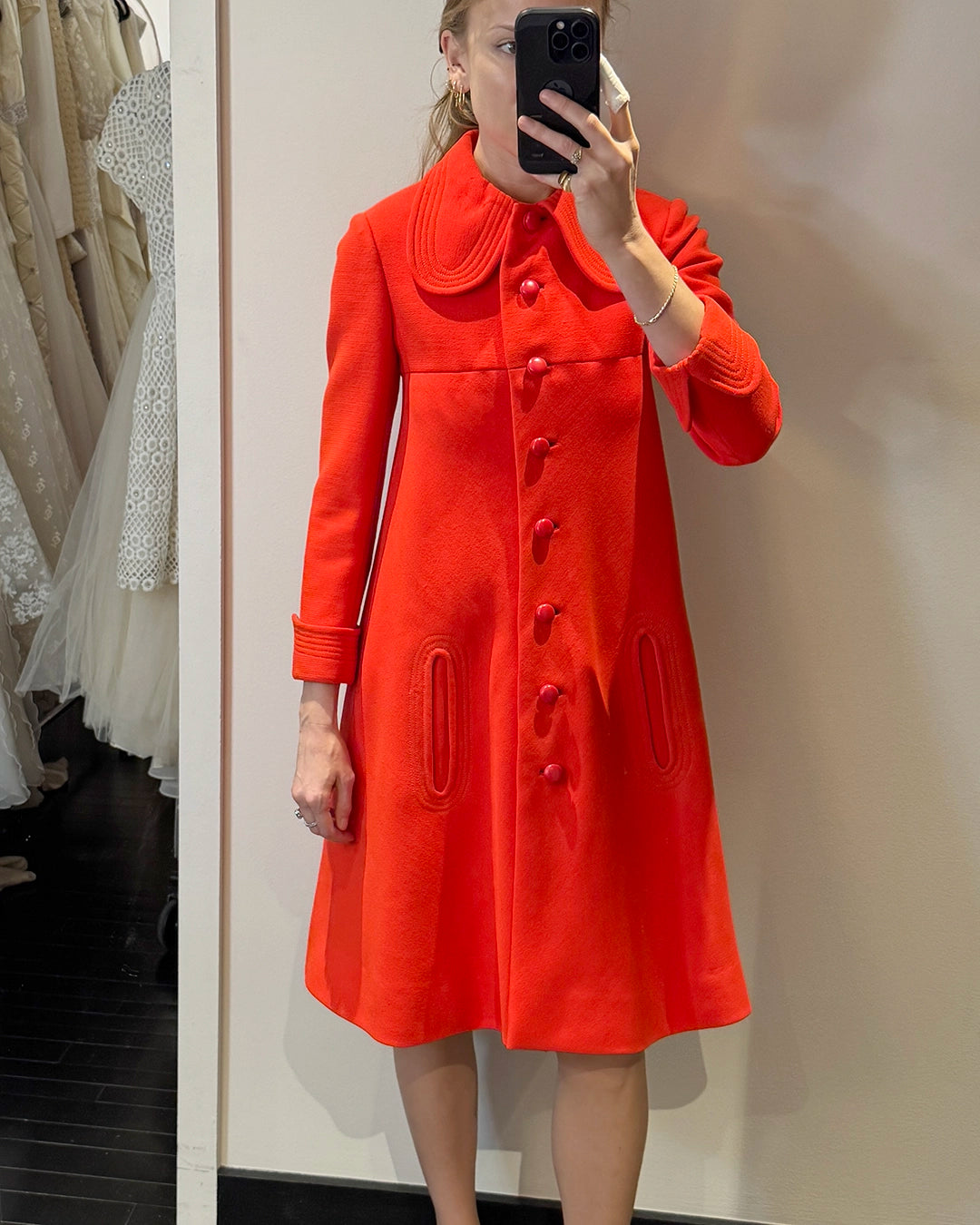 Vintage 1960s Pierre Cardin Mod Wool Coat
