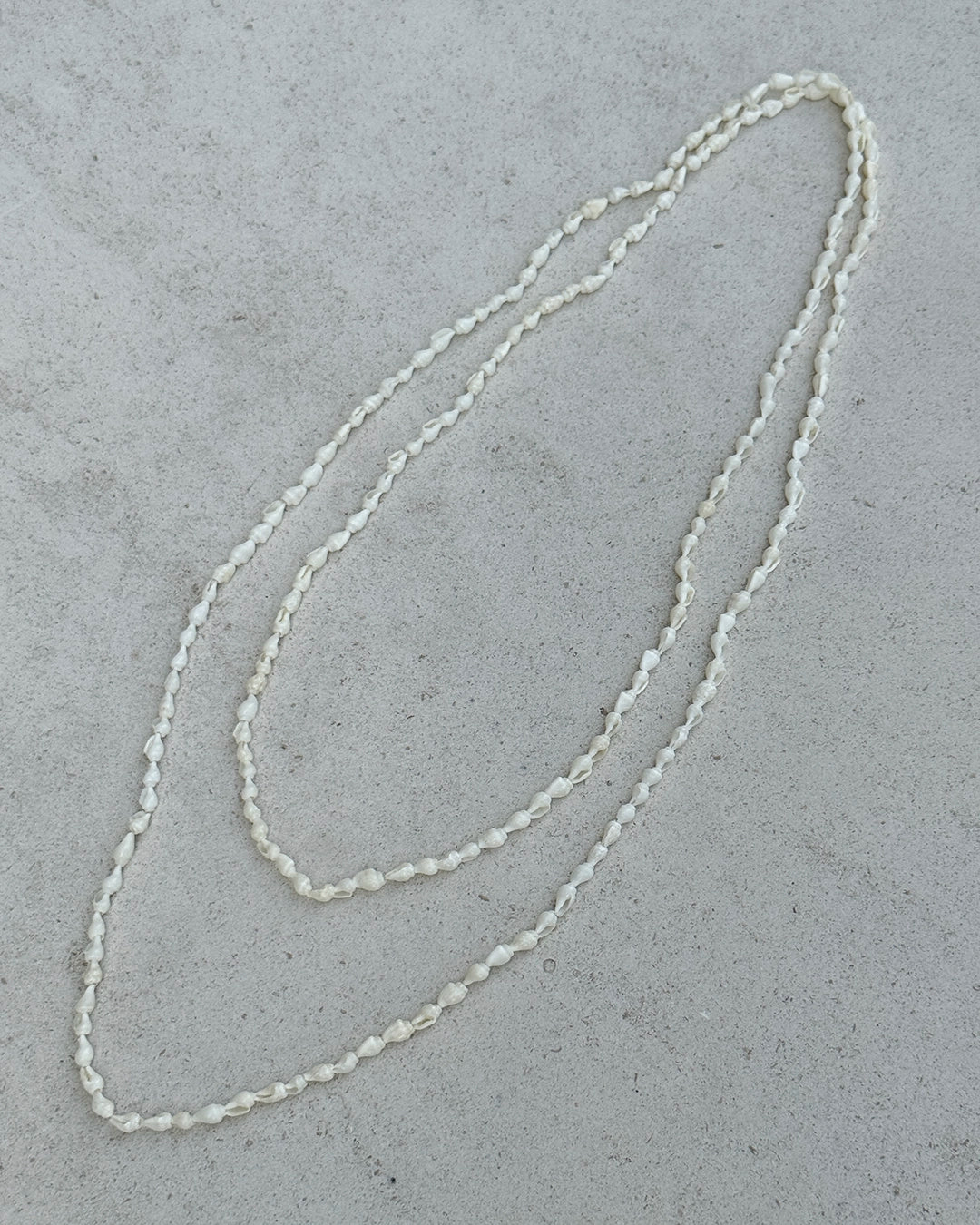 Vintage Miniature Seashell Necklace (Extra-Long Strand)
