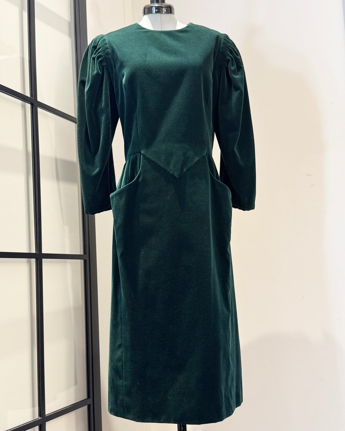 Vintage 1960s Sybil Connolly Couture Velvet Dress