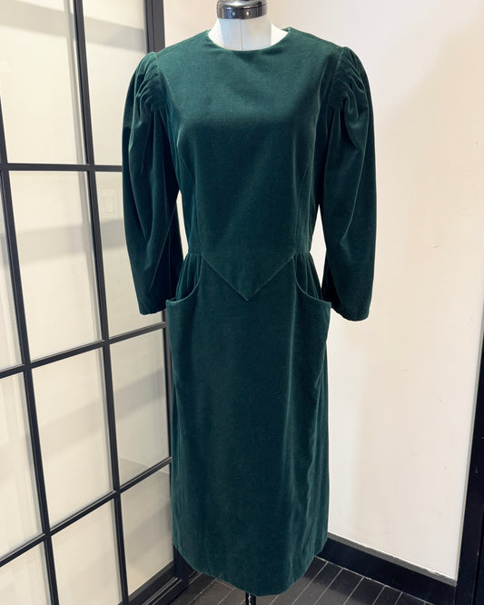Vintage 1960s Sybil Connolly Couture Velvet Dress