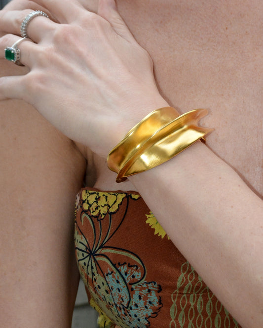 Kenneth Lane Sculptural Gold Cuff