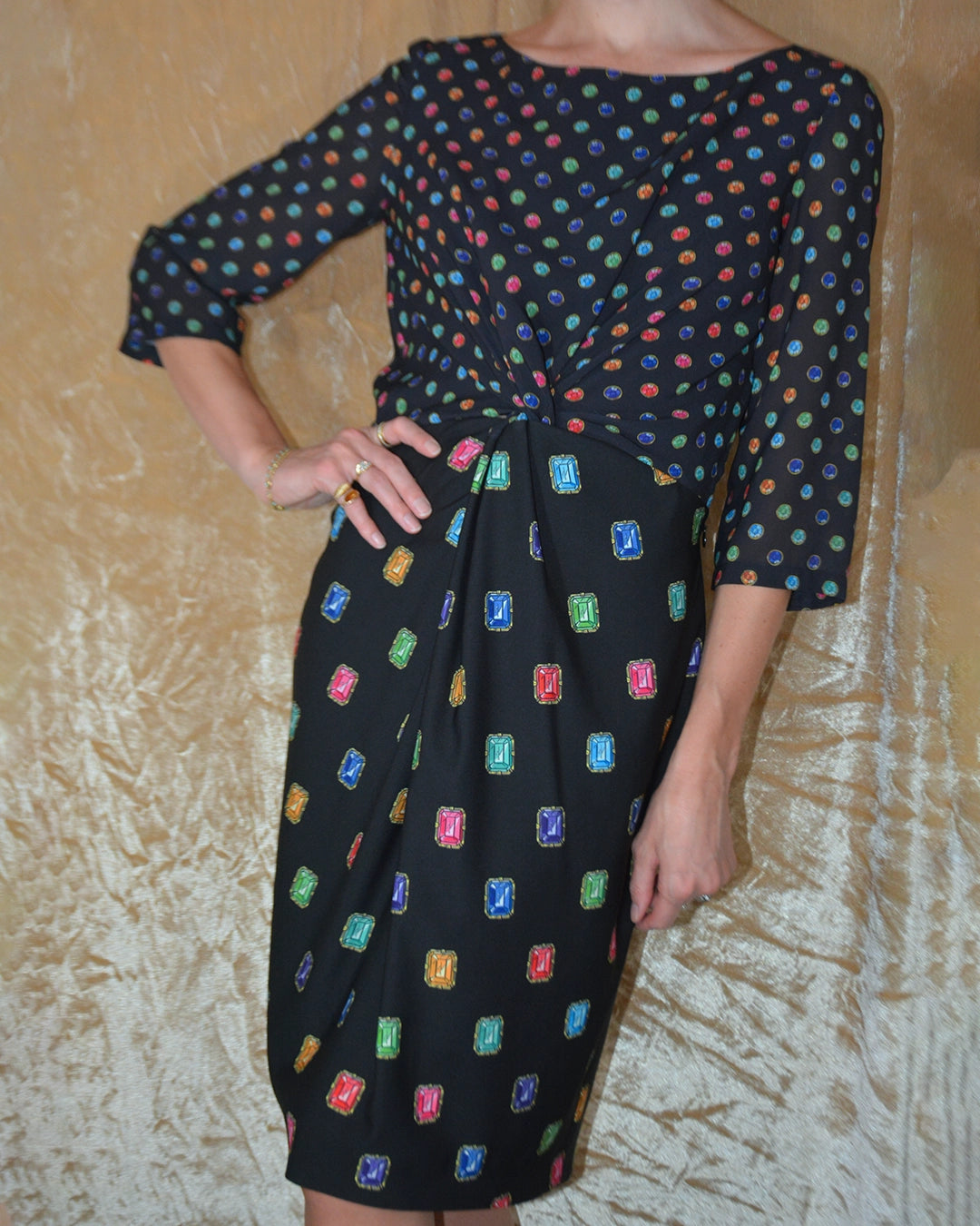 Moschino Jewel Print Sheath Dress