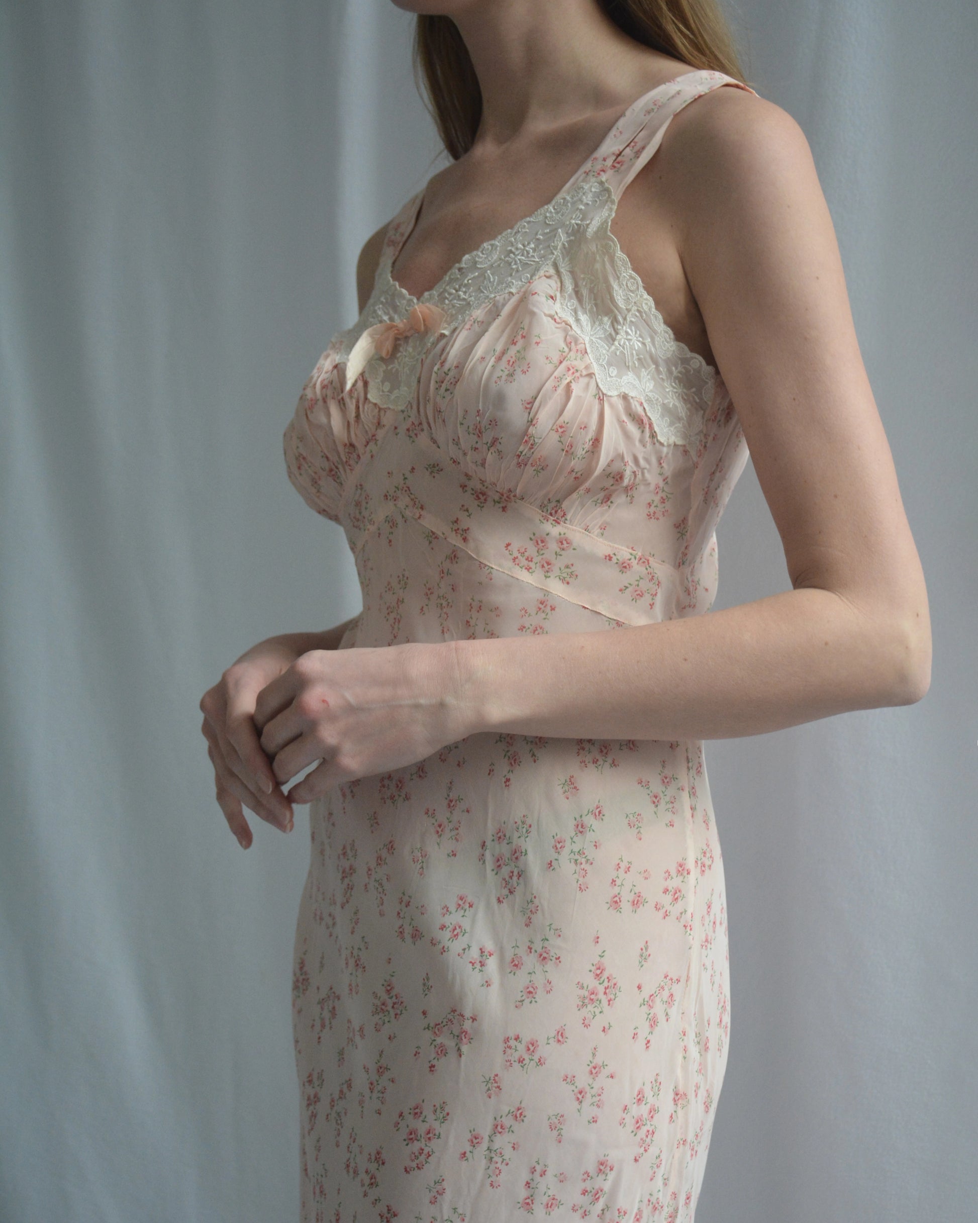 vintage floral slip dress Vintage 1930s Floral Slip Dress – Very Breezy