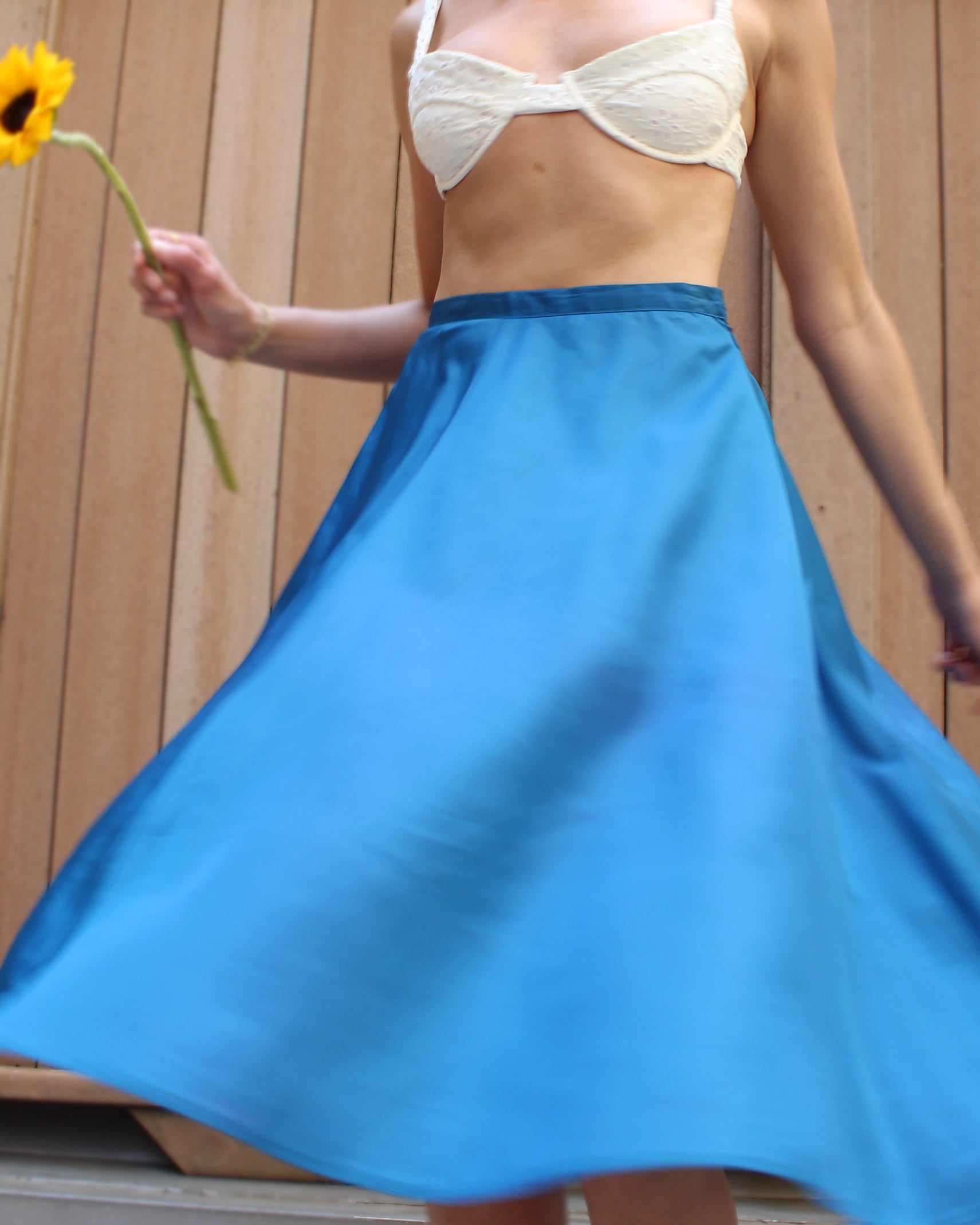 VINTAGE 1950s TAFFETA CIRCLE SKIRT