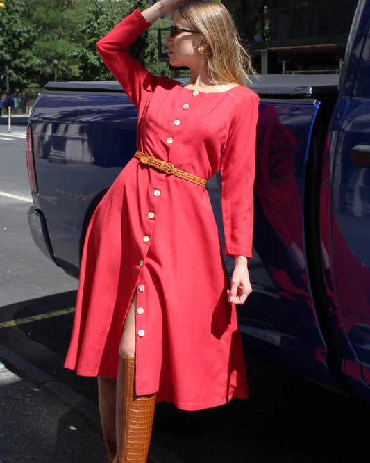 VINTAGE 1950s NEW LOOK STYLE SHIRTDRESS