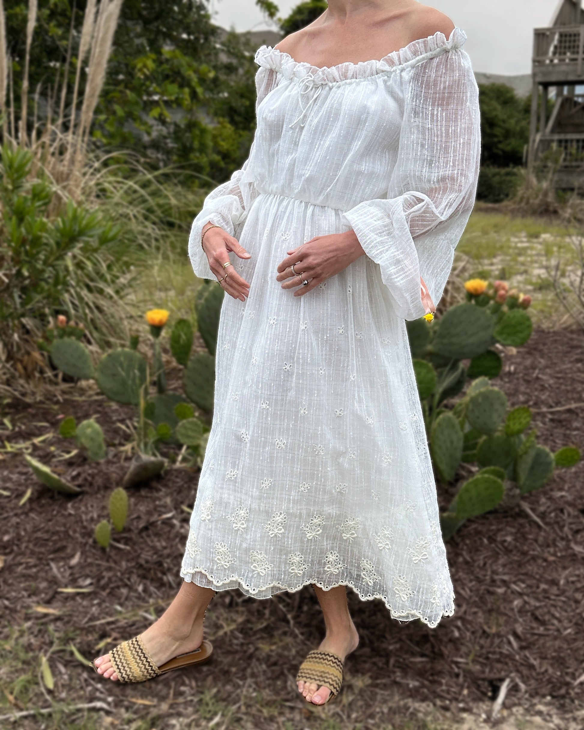Vintage eyelet dress top
