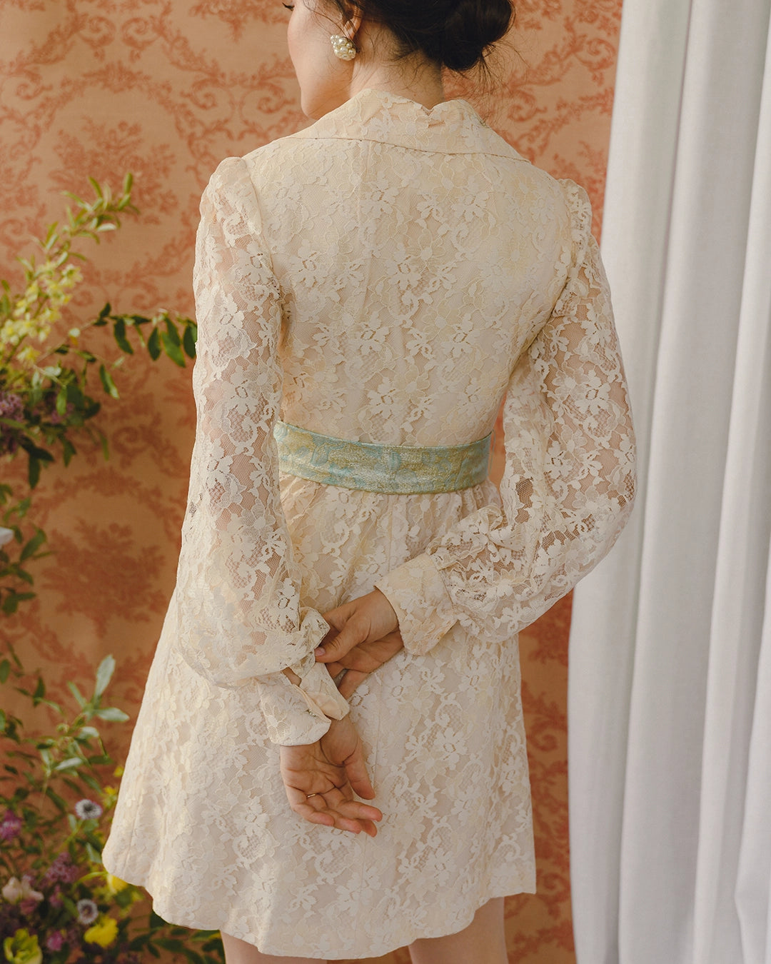 Vintage 1960s Lace Coat Dress With Matching Bloomers