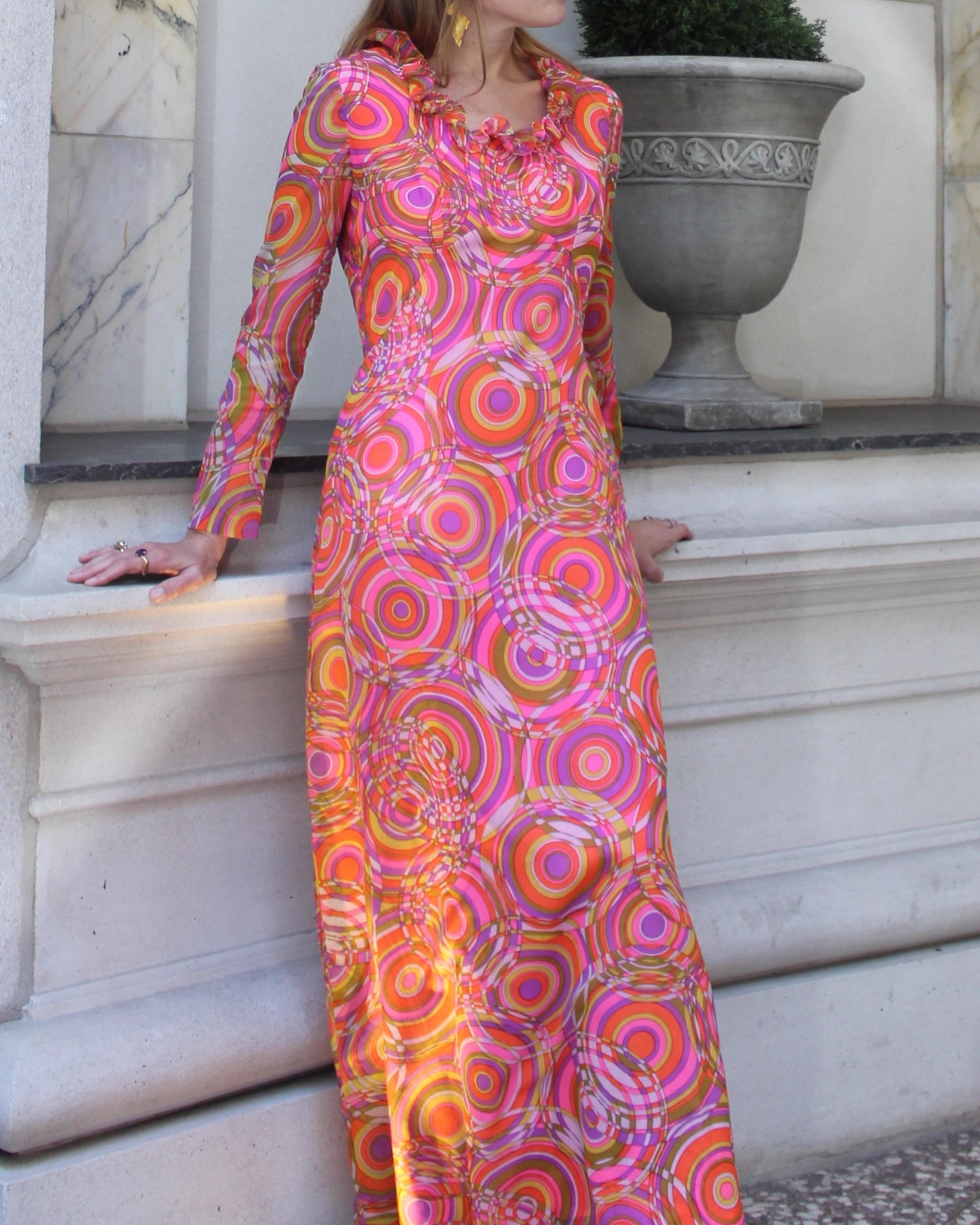 VINTAGE 1960s PSYCHEDELIC MAXIDRESS