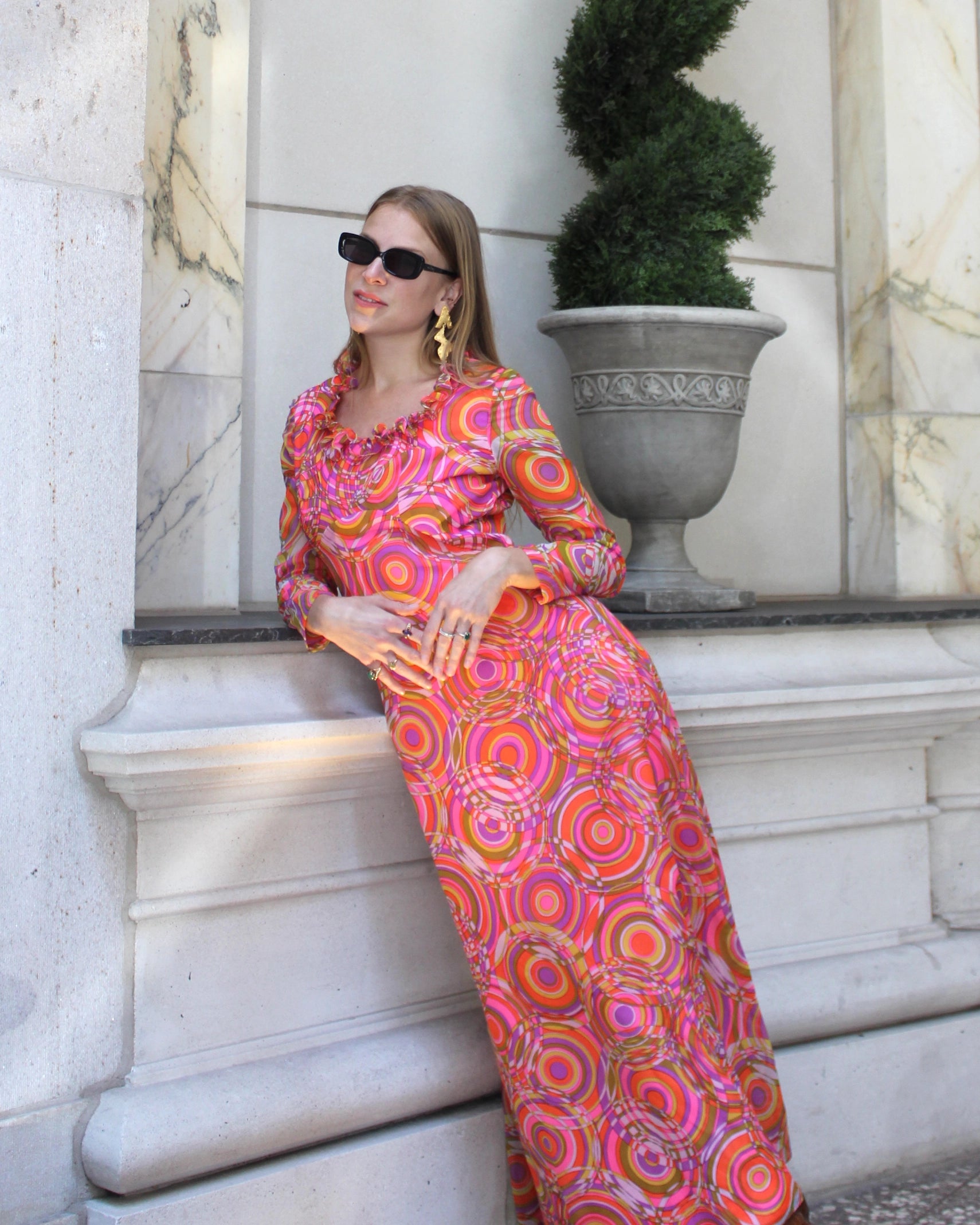 Vintage 1960s Psychedelic Maxidress
