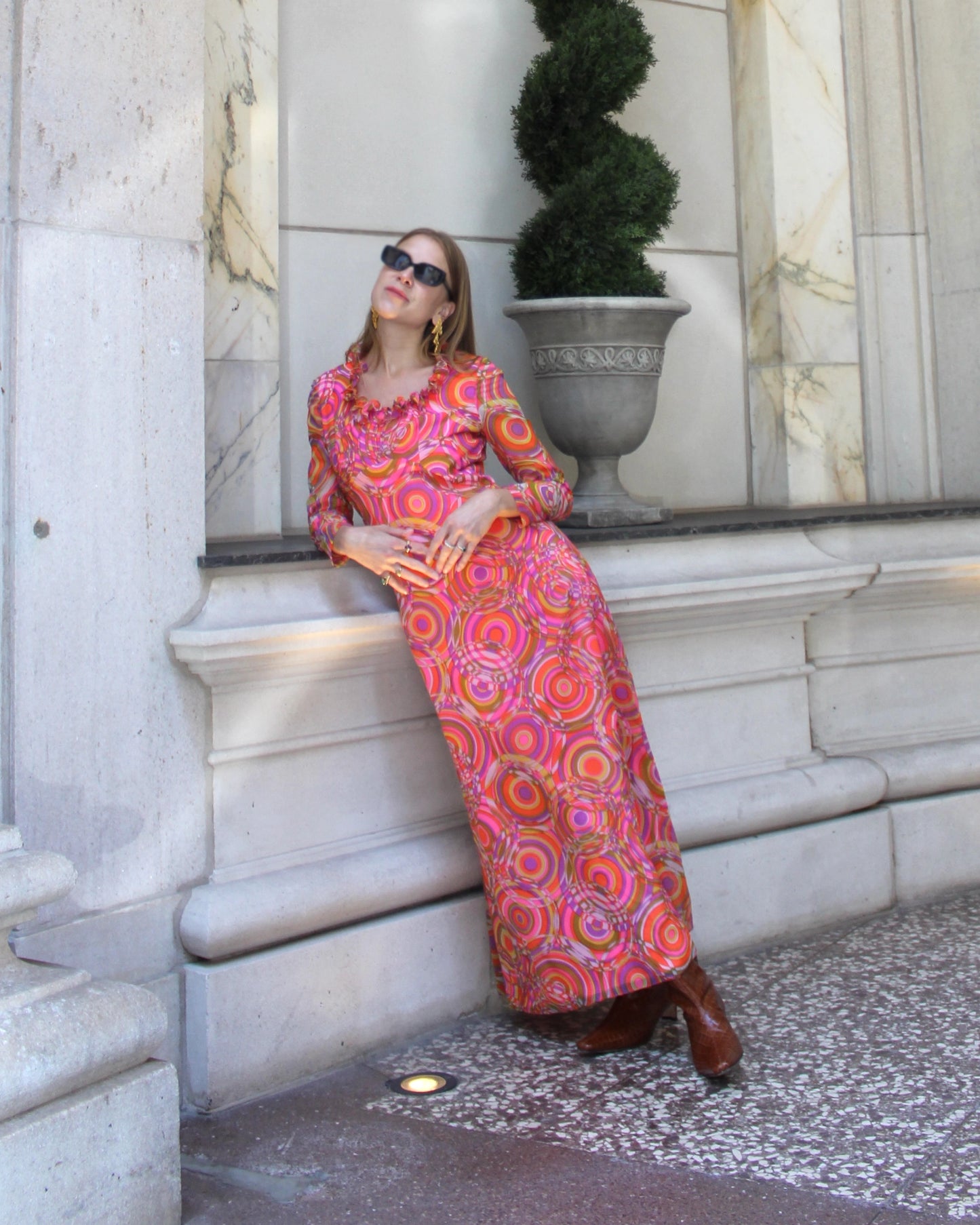 Vintage 1960s Psychedelic Maxidress
