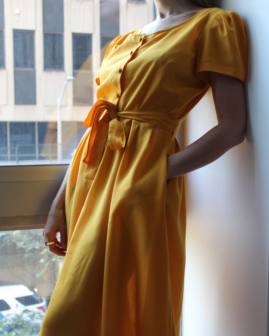 Vintage Cacharel Marigold Shirtwaist Dress