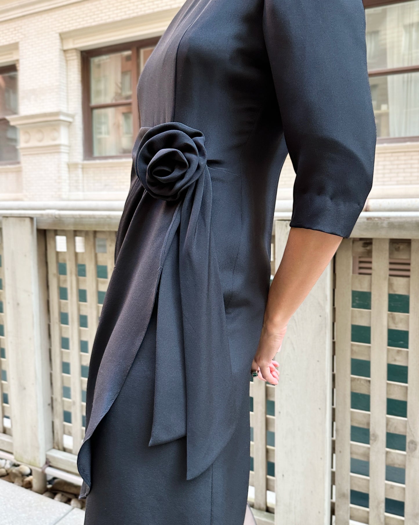 Vintage David Hayes Black Cocktail Dress