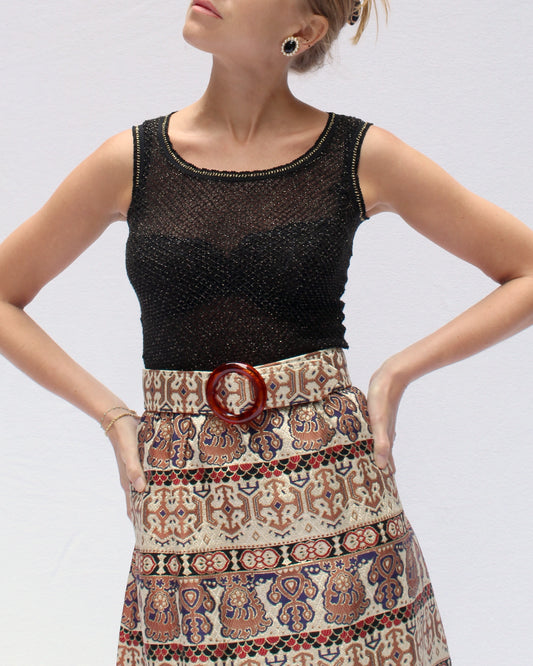 Vintage DOLCE & GABBANA Black Metallic Top