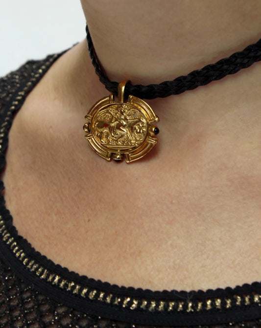 Vintage Etruscan Revival Pendant Choker