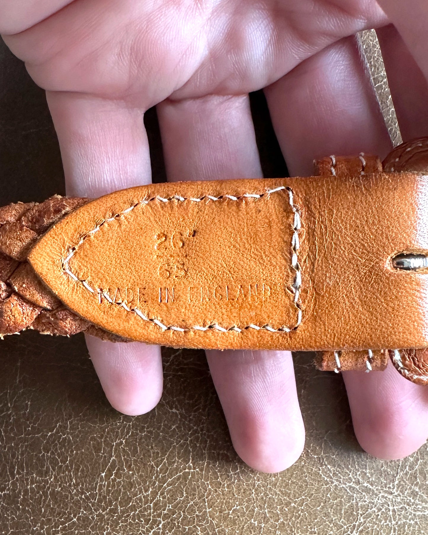 VINTAGE POLO RALPH LAUREN BRAIDED LEATHER BELT