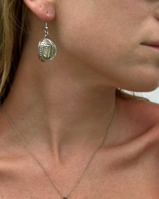 Vintage Sterling Silver Cowboy Earrings