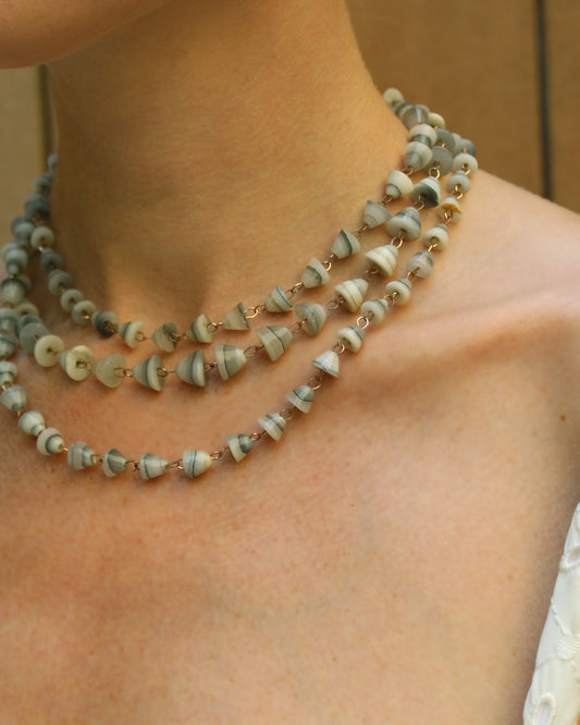 Vintage Agate Gemstone Bead Necklace