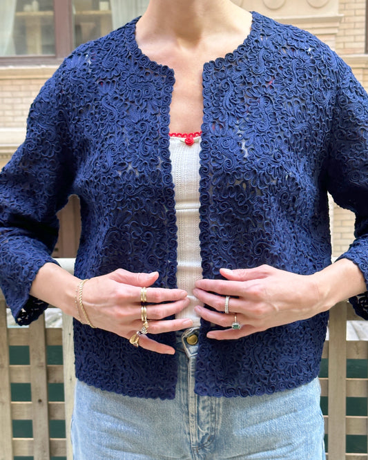 Vintage 1940s Austrian Embroidered Cardigan