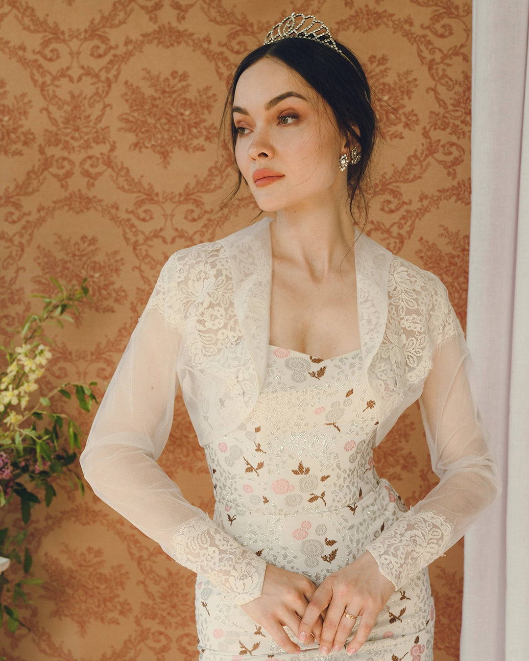 Vintage 1940s Ivory Tulle And Lace Bolero