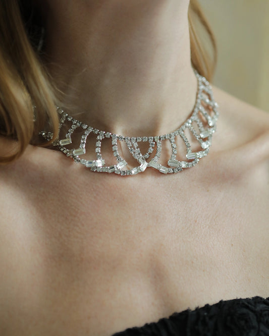 Vintage 1950s Diamanté Collar Necklace