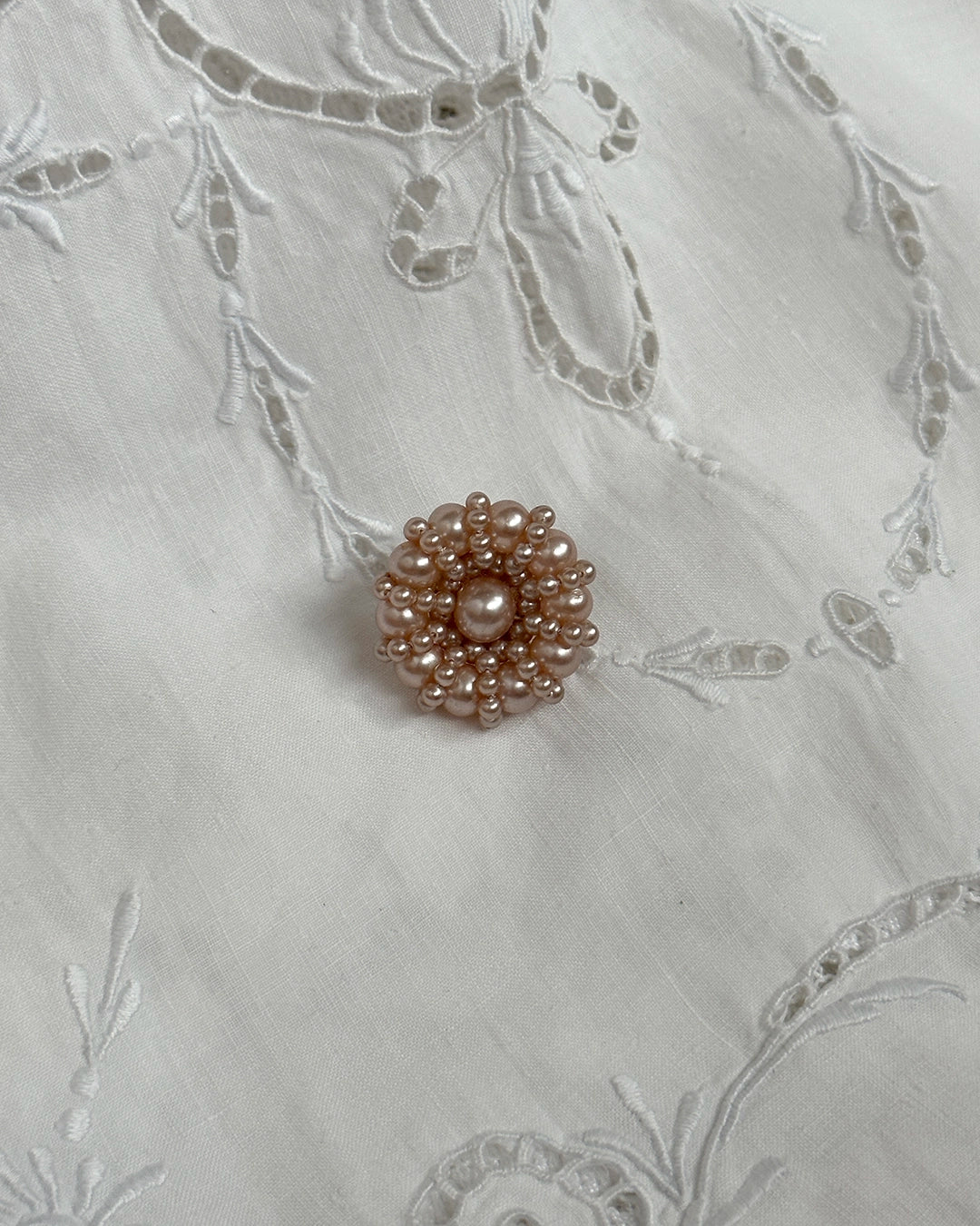 Vintage 1950s Pearl Spiral Cluster Earrings & Bracelet Set