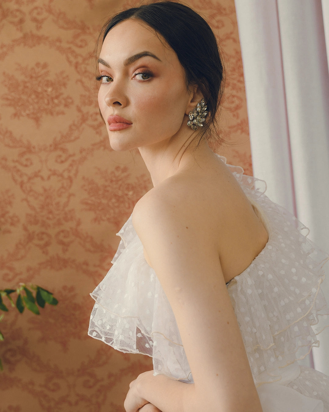 Vintage 1950s Statement Diamanté Earclips