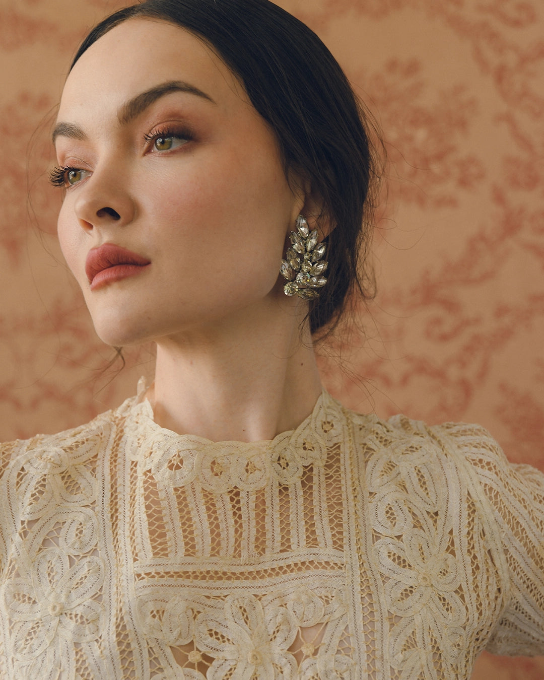 Vintage 1950s Statement Diamanté Earclips
