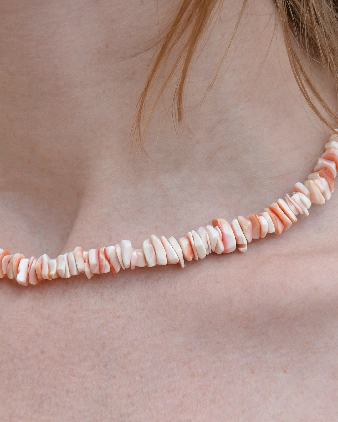 Vintage Angel Skin Coral Choker Necklace