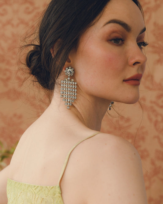 Vintage Diamanté Chandelier Earrings