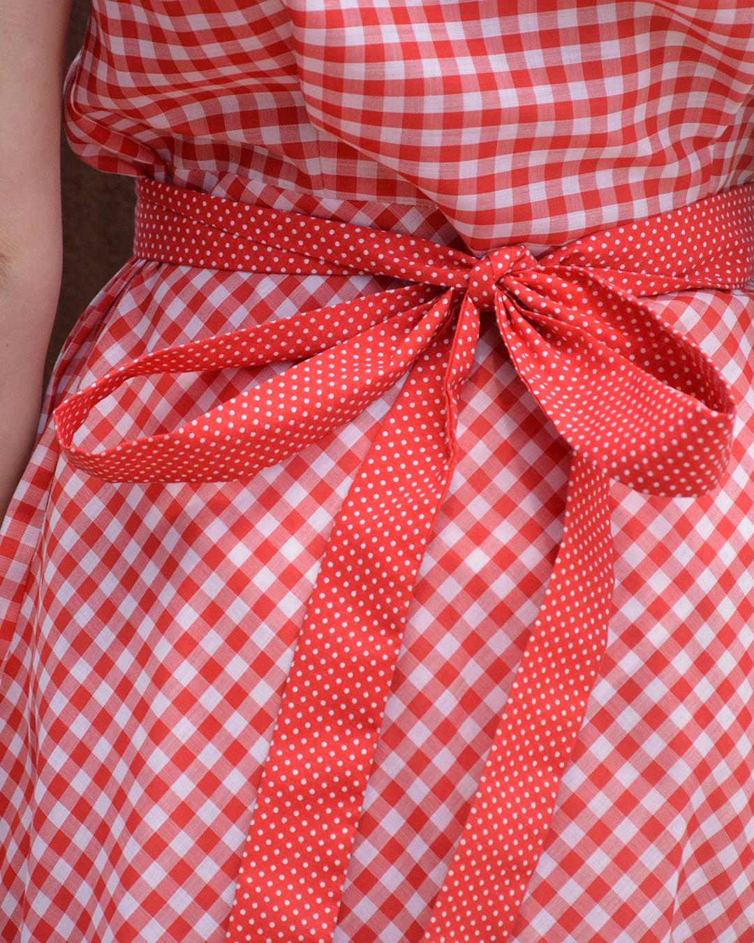 red gingham wrap dress Vintage Red Gingham Wrap Dress Very Breezy
