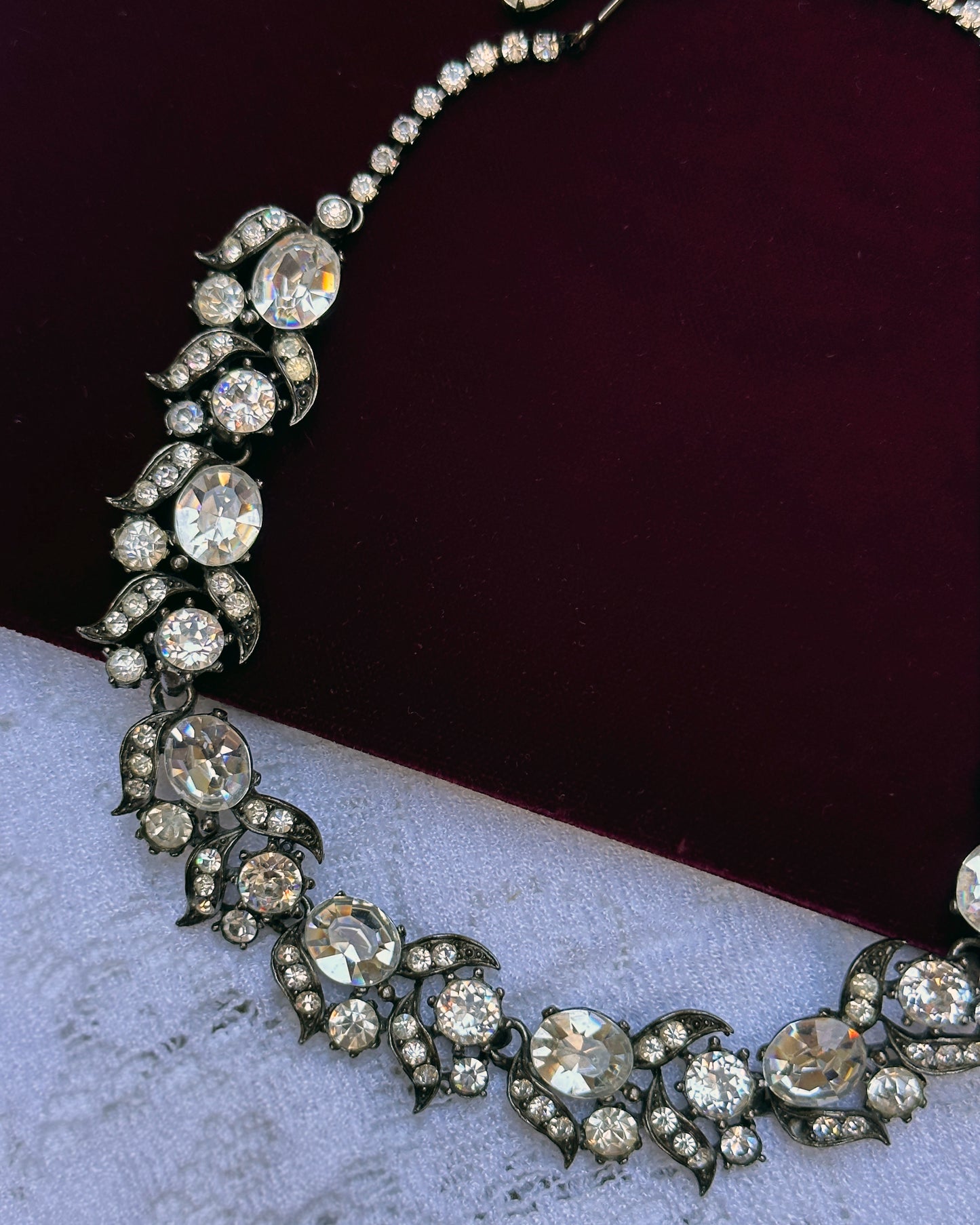VINTAGE VICTORIAN-STYLE CRYSTAL CHOKER NECKLACE