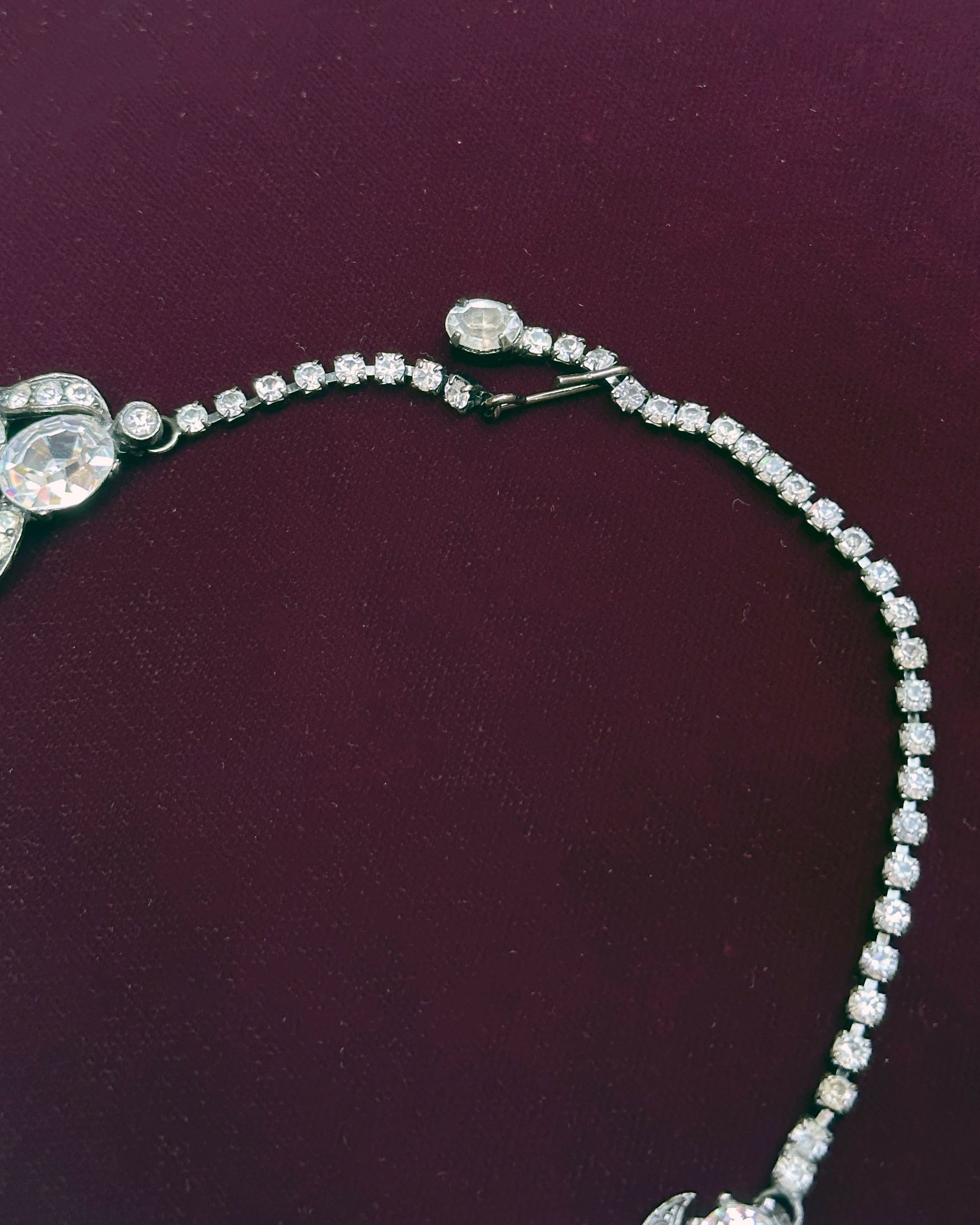 Vintage crystal choker necklace best sale
