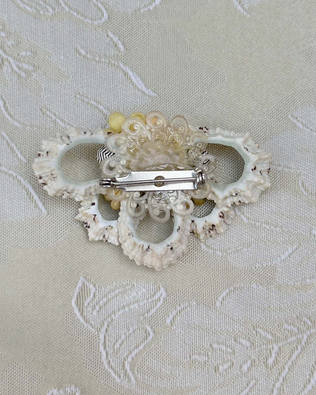 Vintage 1930s Pastel Seashell Choker Necklace + Earrings Set