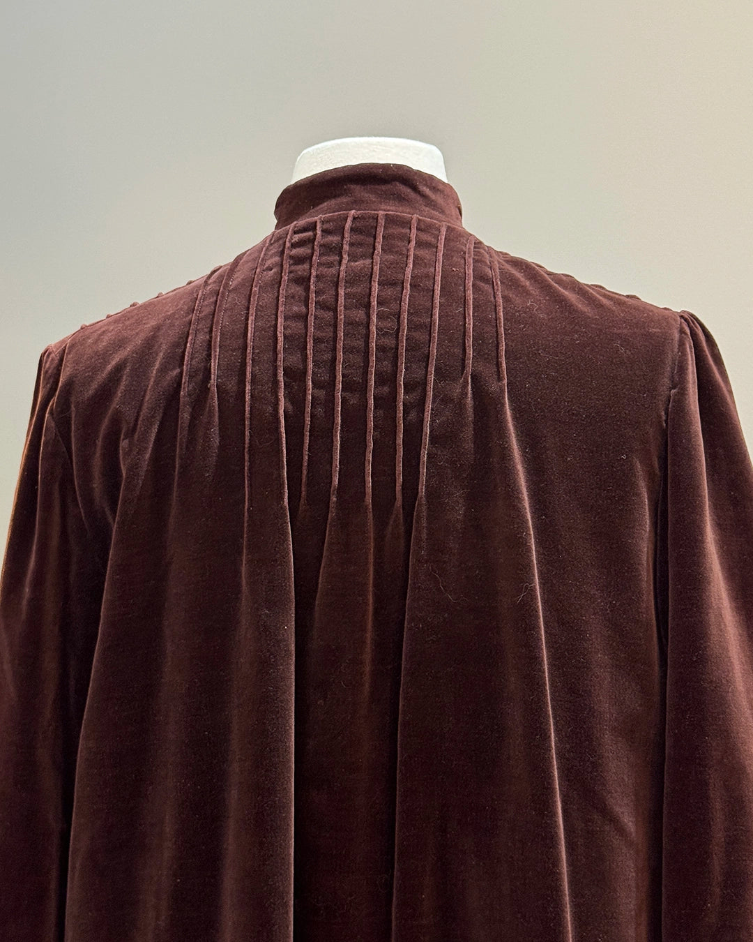 Vintage 1930s Velvet Opera Coat with Gold Art Deco Clasp