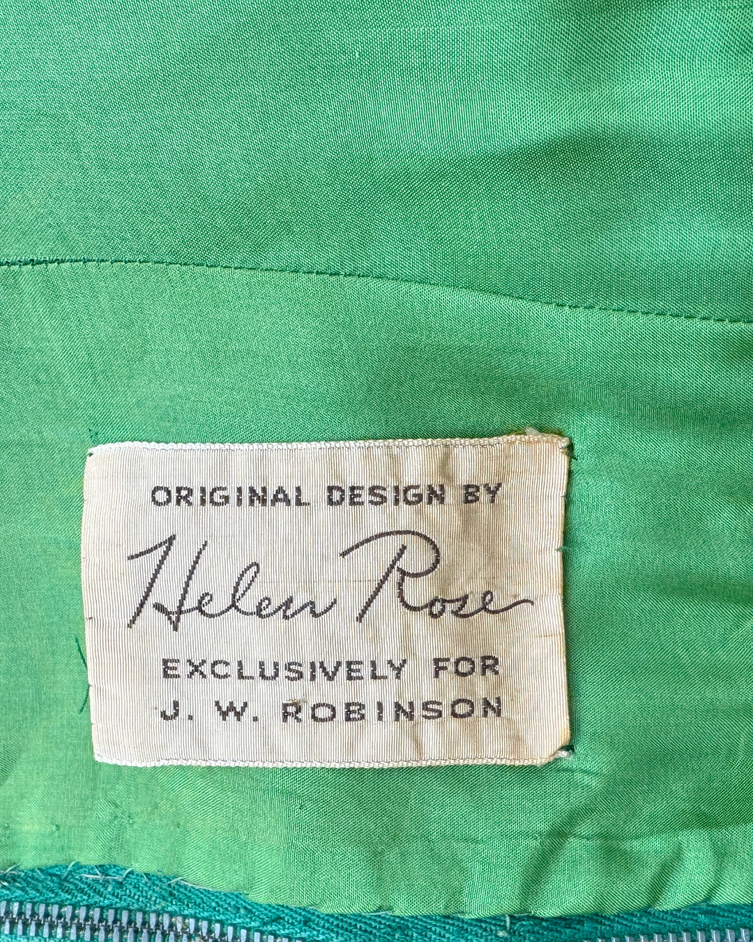 Rare Vintage 1950s Helen Rose Silk Party Dress