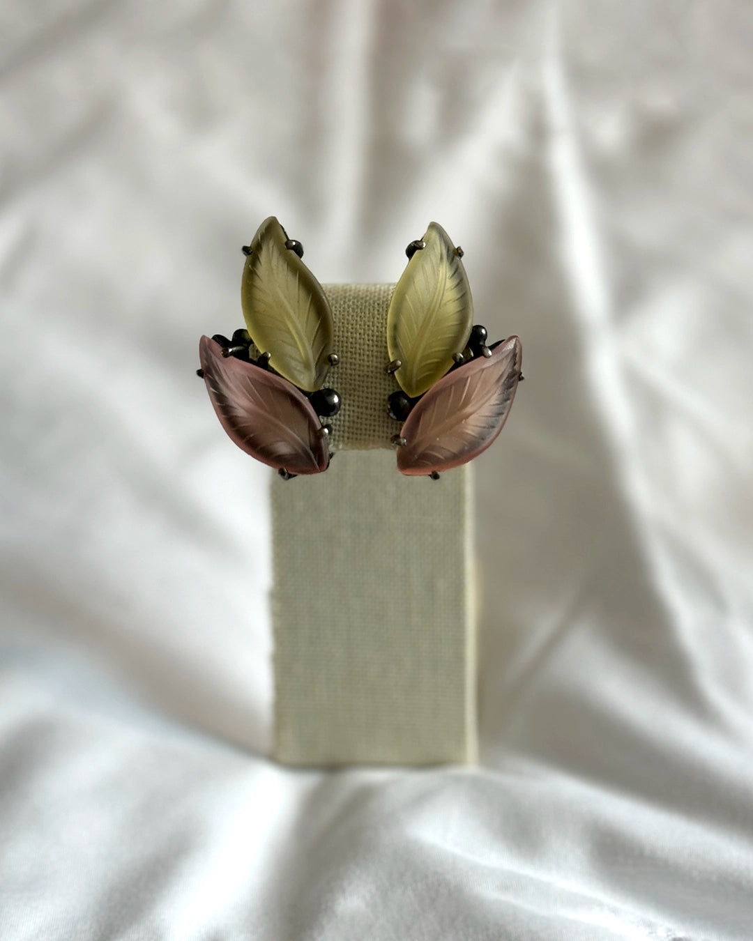 Vintage 1950s Schiaparelli Leaf Earrings