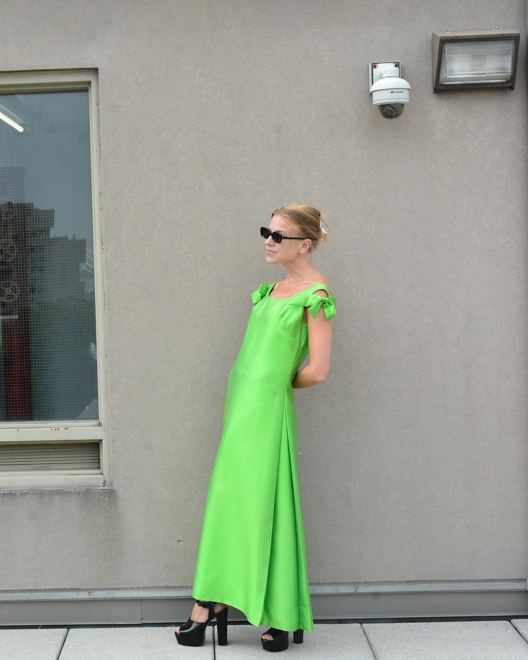 Vintage 1960s Balenciaga-Style A-Line Silk Gown