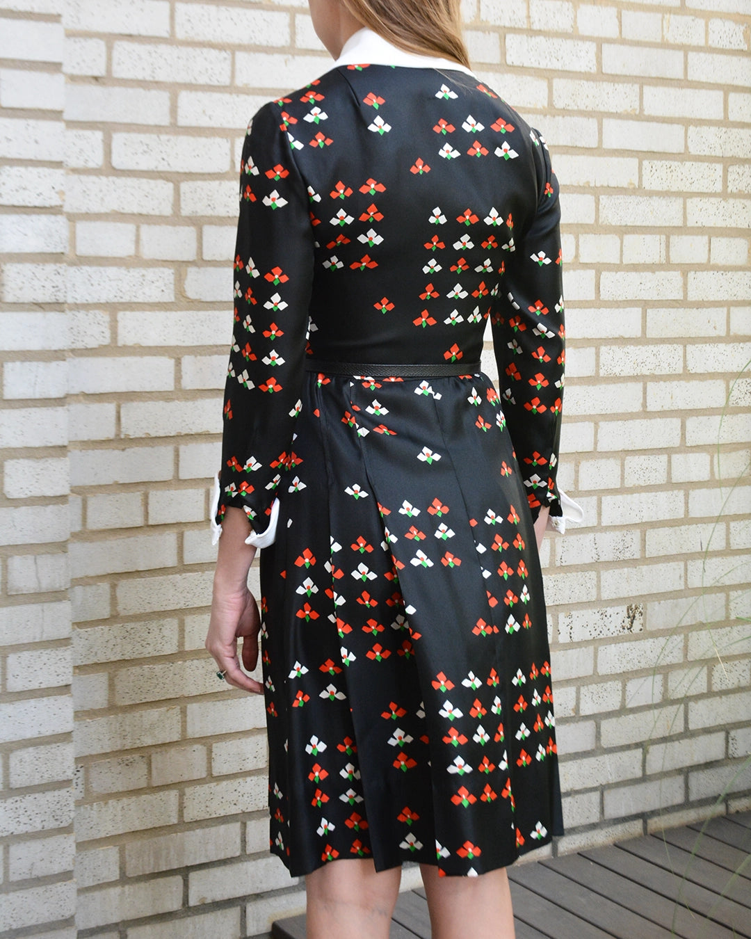 Vintage 1960s Chester Weinberg Printed Silk Shirtwaist Dress