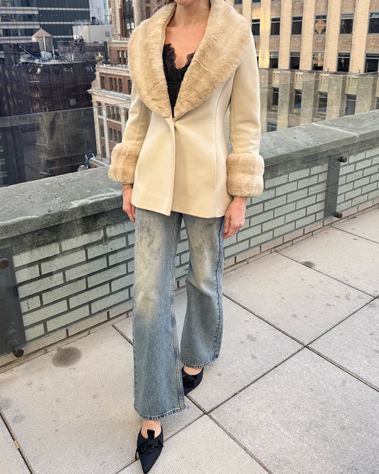 Vintage 1960s Lilli Ann Fur Collar Jacket