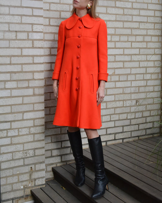 Vintage 1960s Pierre Cardin Mod Wool Coat