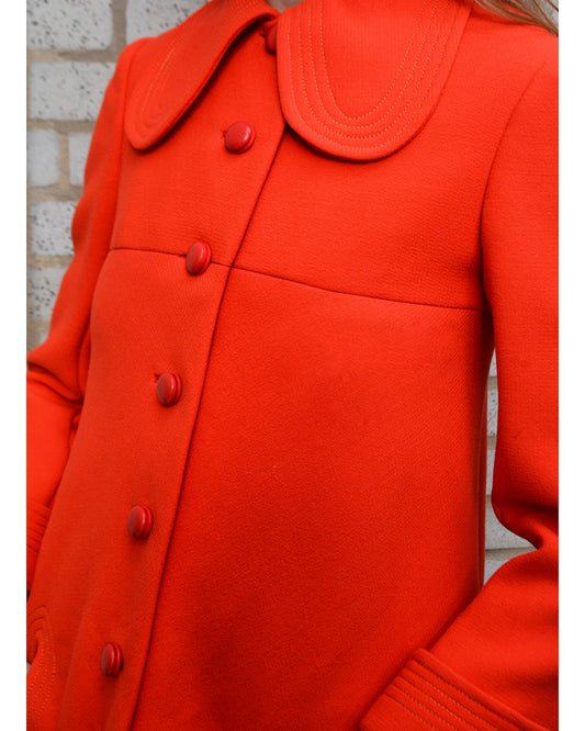 Vintage 1960s Pierre Cardin Mod Wool Coat
