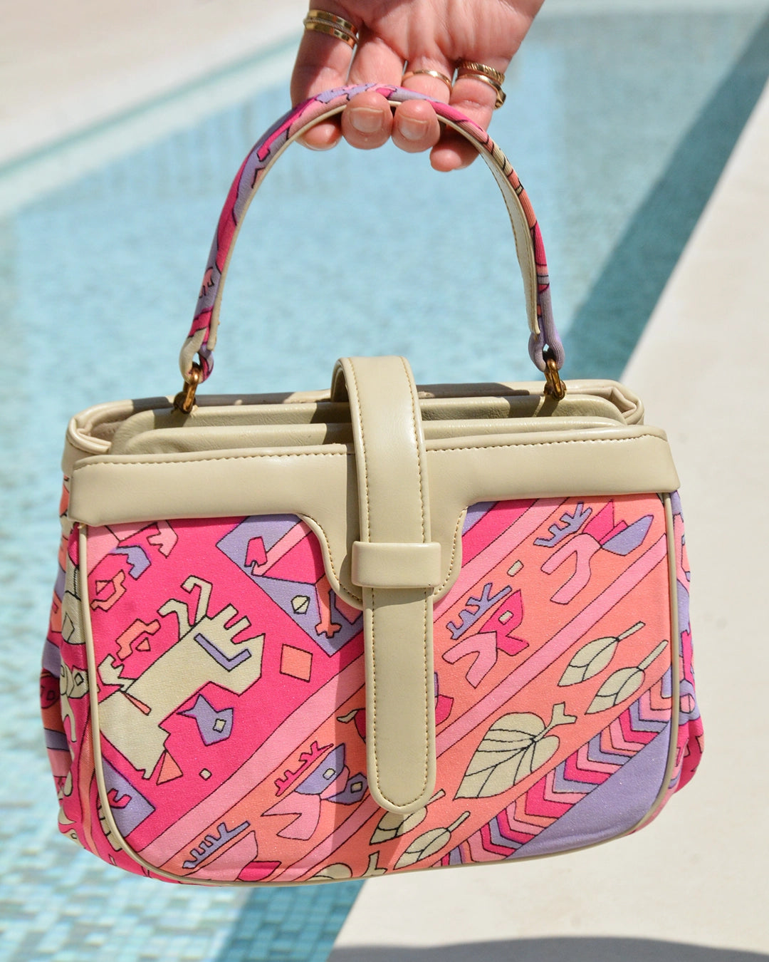 Vintage 1960s Psychedelic Pucci-Print Handbag