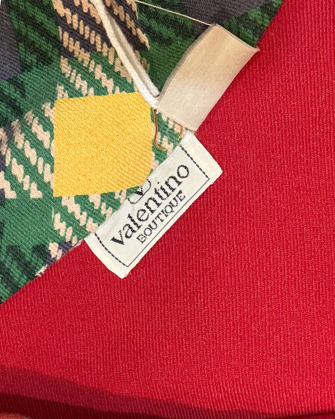 Vintage 1970s Valentino Plaid Swing Coat