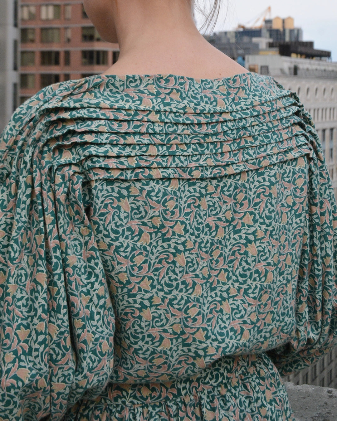 Vintage 1980s Floral Skirt Set, Viyella Cotton/Merino Blend