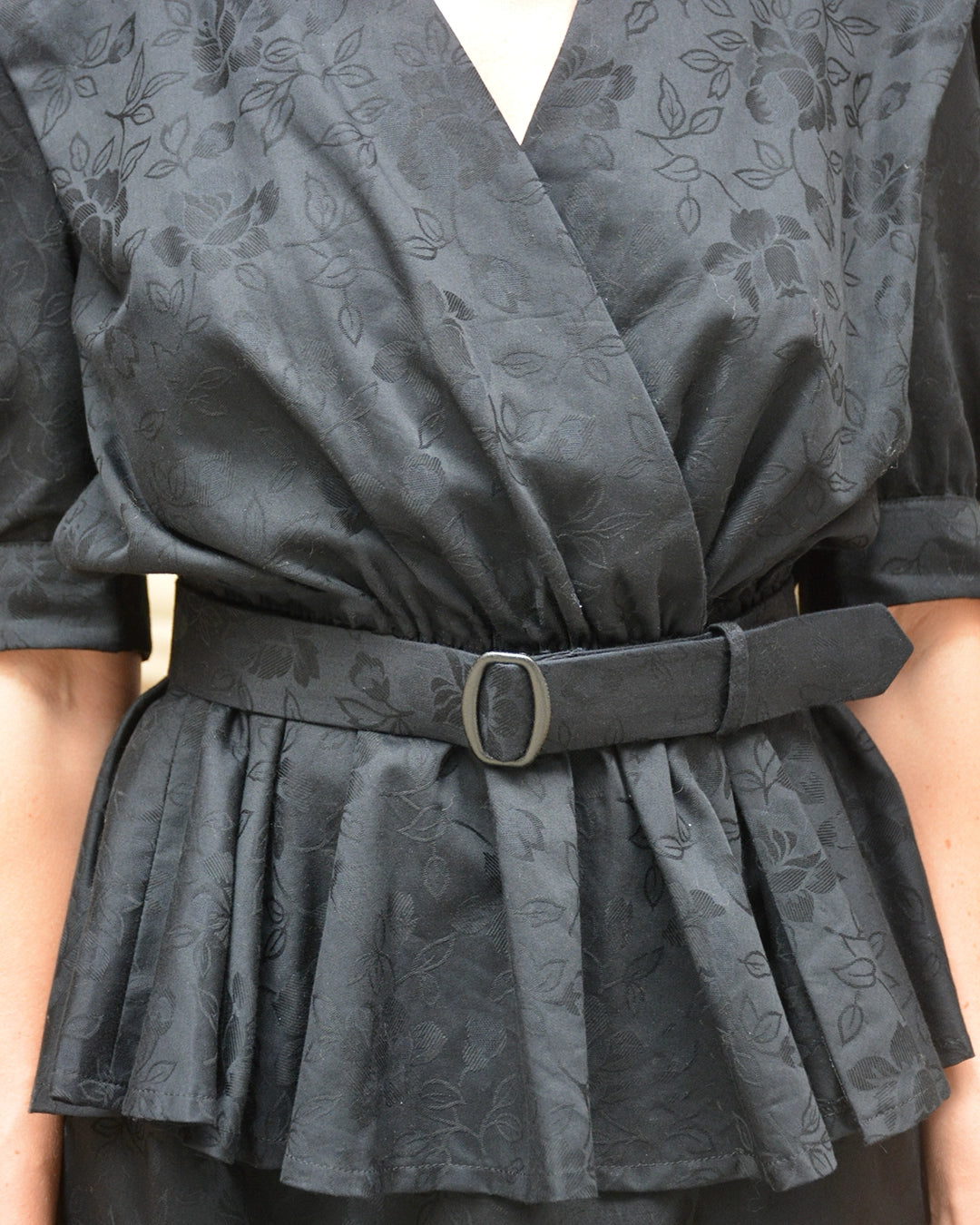Vintage 1980s Peplum Jacket + Skirt Set