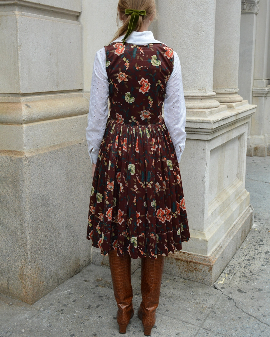 Vintage Autumnal Floral Slavic Folk Dress