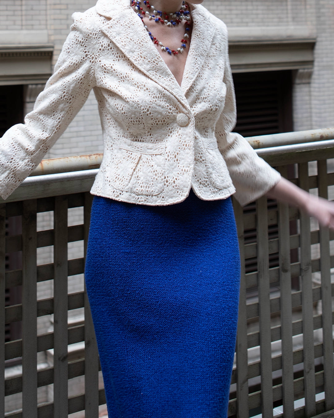 Vintage Christian Dior Silk Knit Column Skirt