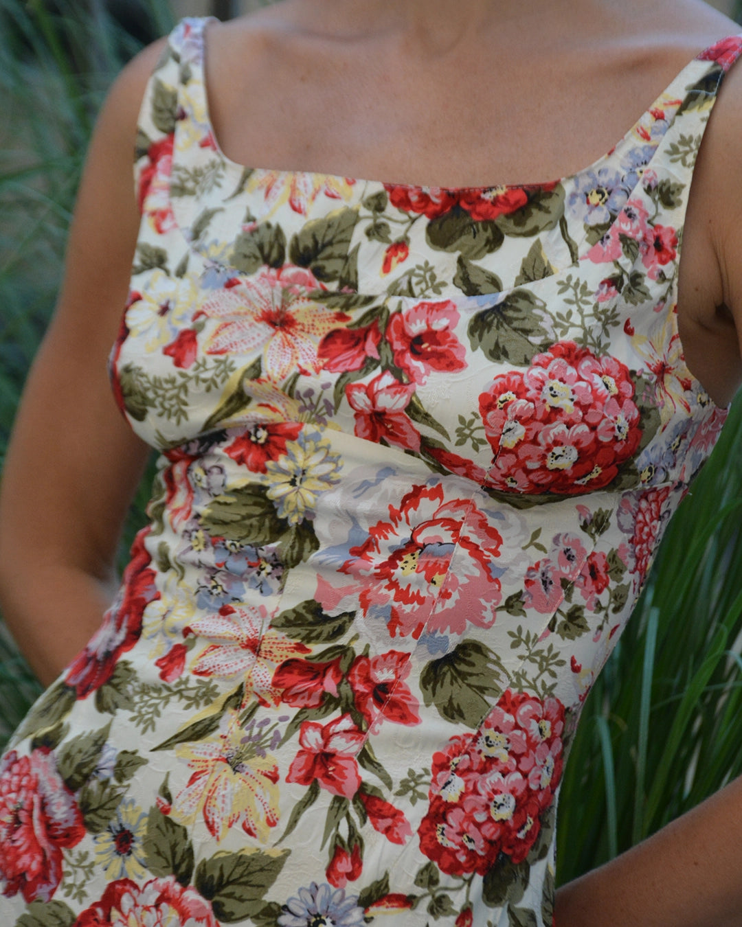 Vintage Dolce & Gabbana Floral Print Bodycon Dress