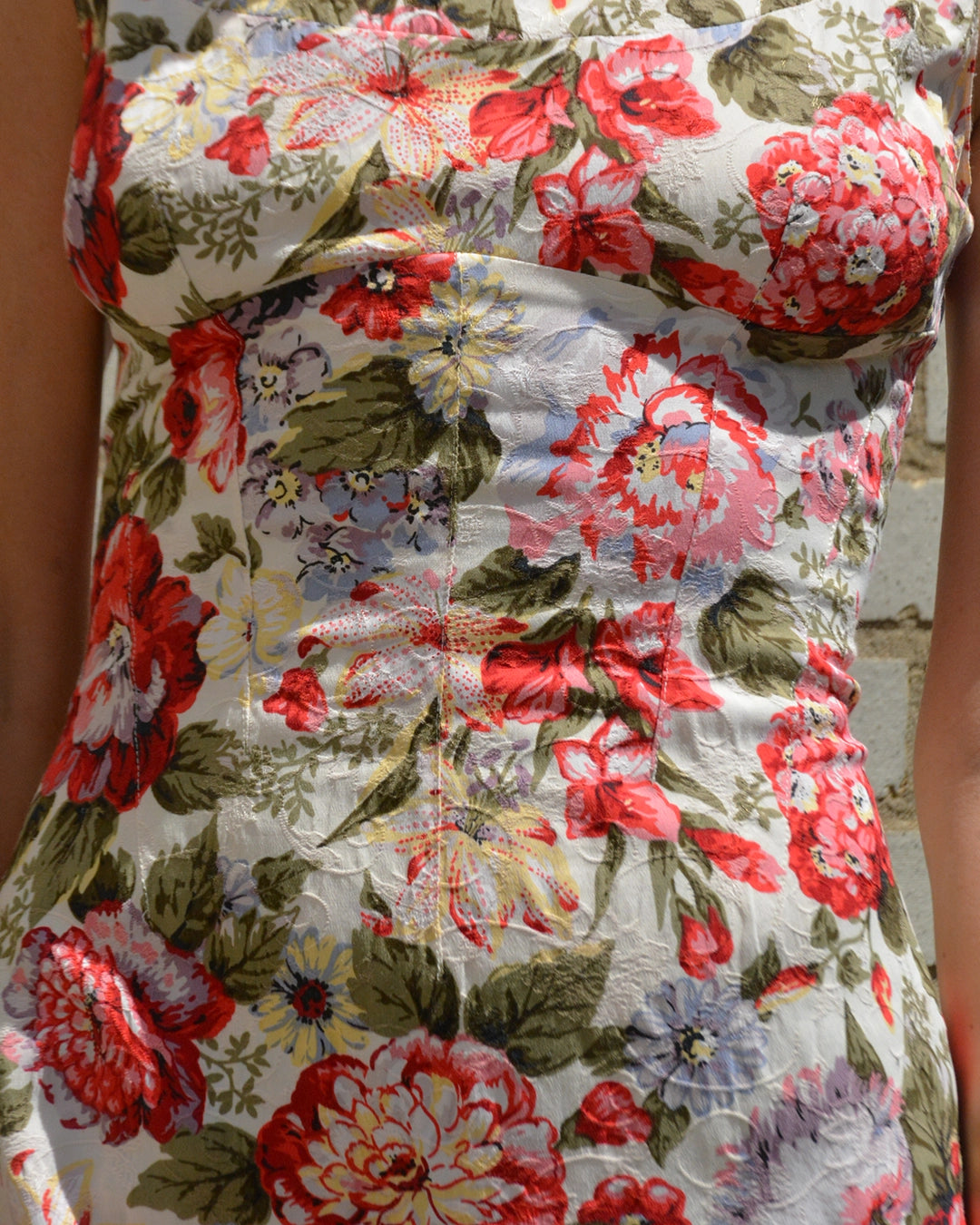 Vintage Dolce & Gabbana Floral Print Bodycon Dress