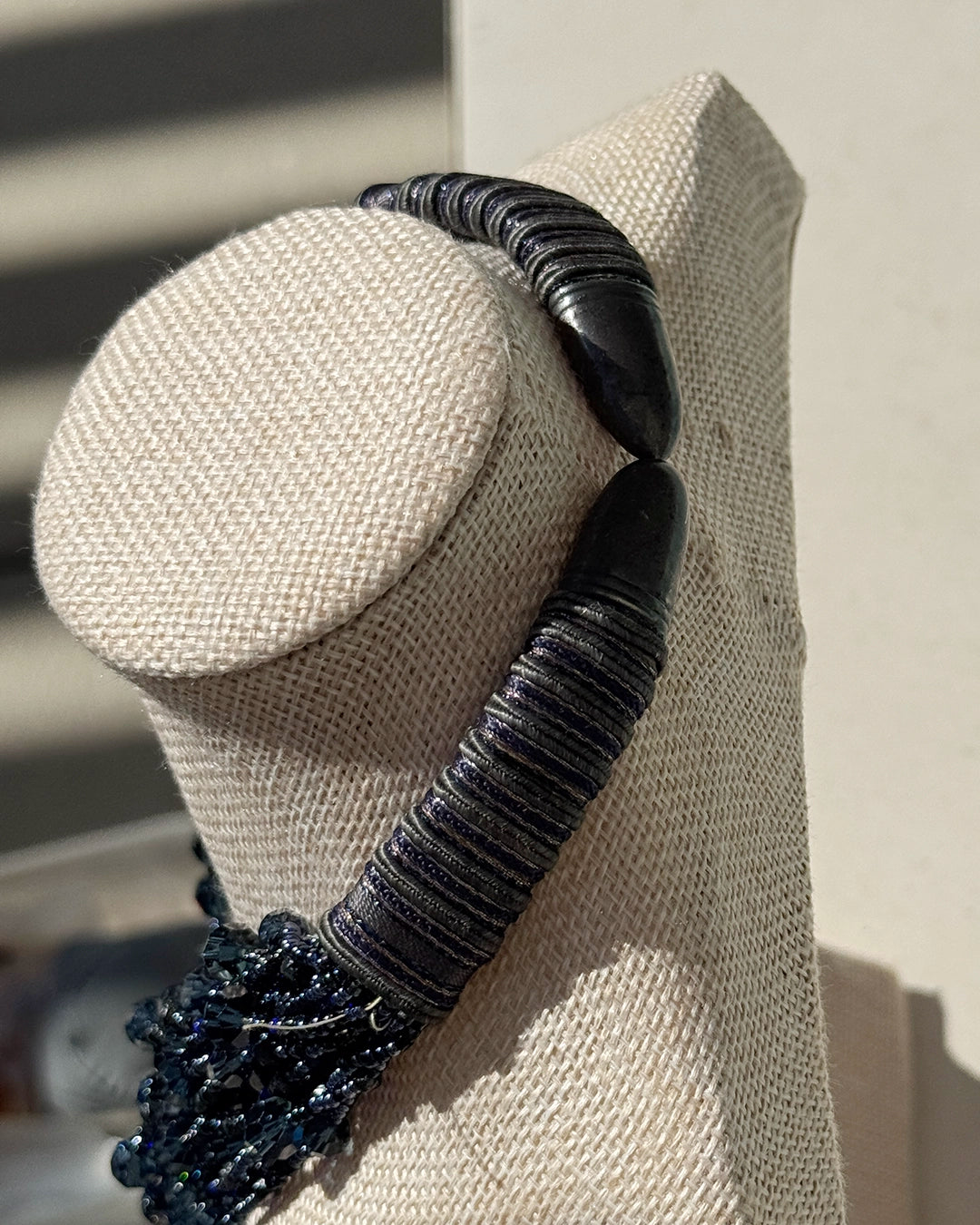 Vintage Draped Multistrand Beaded Necklace